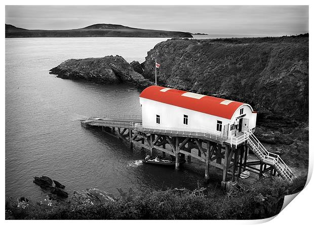 St JUSTINIANS LIFEBOAT STATION Print by Anthony R Dudley (LRPS)