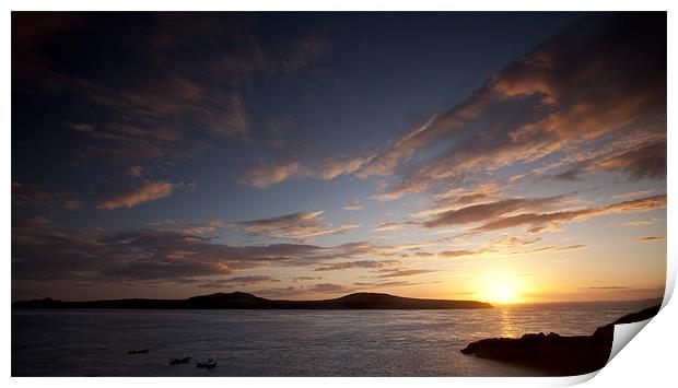 SUNSET OVER RAMSEY ISLAND Print by Anthony R Dudley (LRPS)