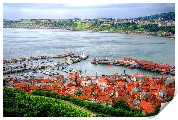 Scarborough Harbour Print by stephen walton