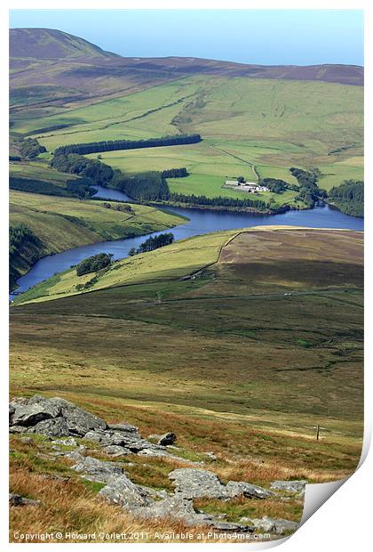 Sulby Reservoir, Isle of Man Print by Howard Corlett