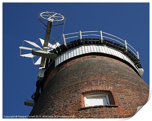 Thaxted Windmill Print by Howard Corlett