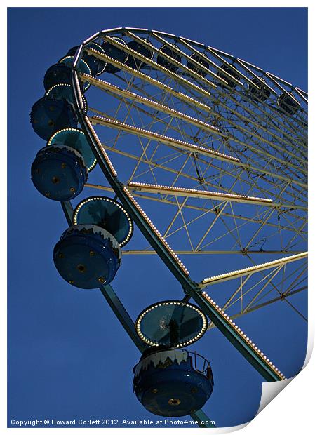 Lille Ferris Wheel Print by Howard Corlett