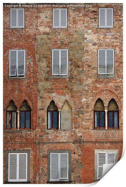 Windows and shutters Print by Howard Corlett