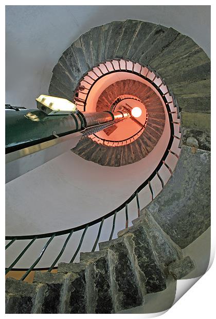Lighthouse spiral Print by Howard Corlett