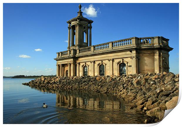 Rutland Water reflection Print by Howard Corlett