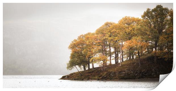 Autumn on Derwentwater Print by Simon Wrigglesworth