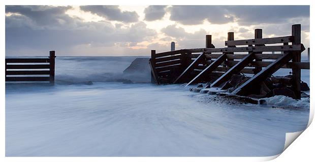 Happisburgh Tide Print by Simon Wrigglesworth