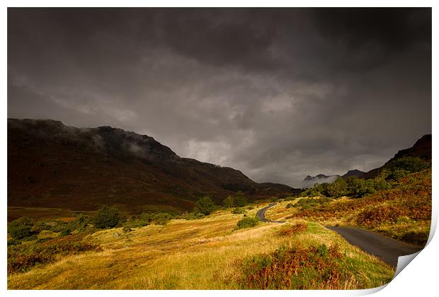 Little Langdale Road Print by Simon Wrigglesworth