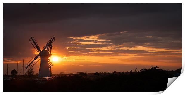 Horsey Sunset Print by Simon Wrigglesworth