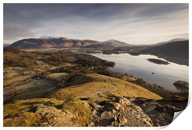 Cat Bells - Lake District Print by Simon Wrigglesworth