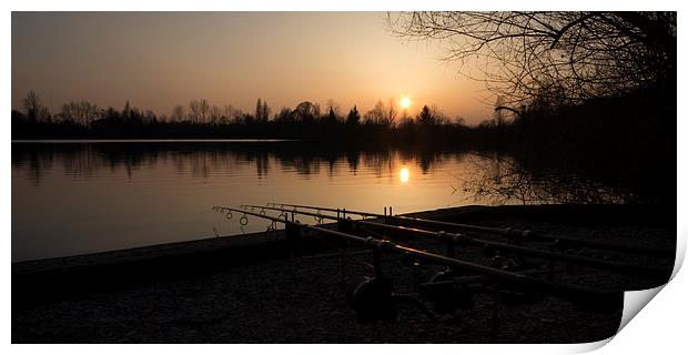 Sunset on the Lake Print by Simon Wrigglesworth