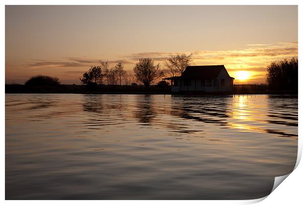 Thurne Sunset Print by Simon Wrigglesworth