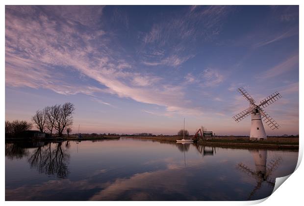 Thurne windmill Print by Simon Wrigglesworth