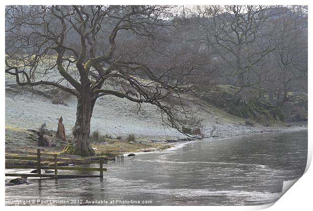 2. Loughrigg Tarn Frozen in Time (Winter) Print by Paul Leviston