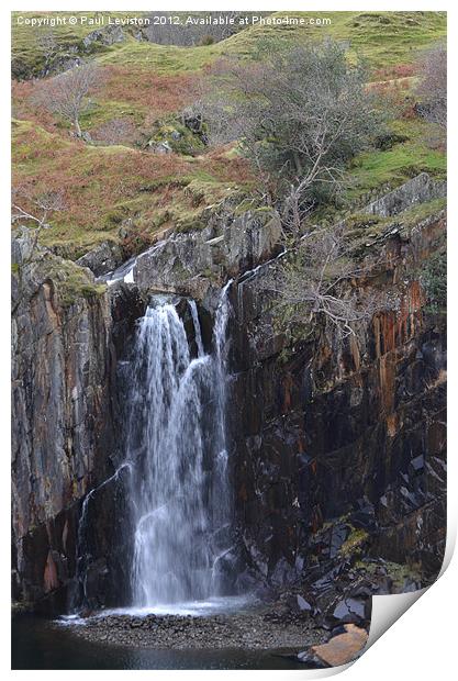  Walna Scar Waterfall Print by Paul Leviston