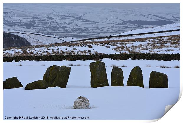  Swinside Stone Circle (Winter) Print by Paul Leviston