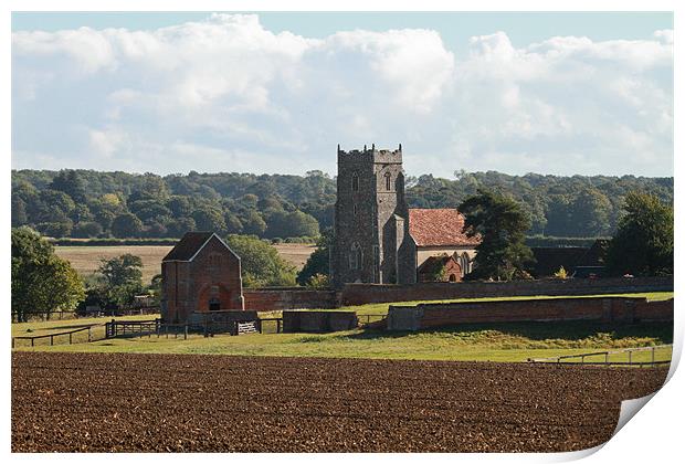 Letheringham church Print by Will Black