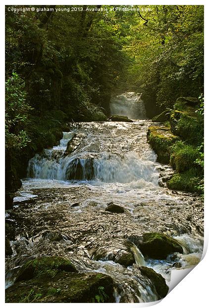 Watersmeet Falls Print by graham young
