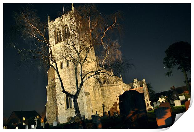 The Churchyard Tree Print by graham young