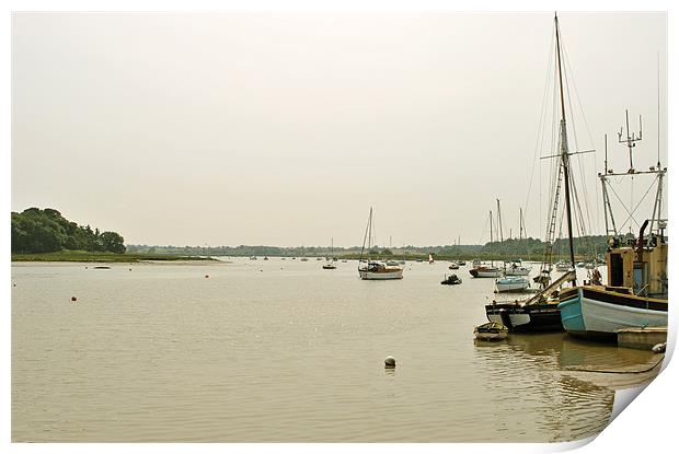 The Deben Estuary at Woodbridge Print by graham young