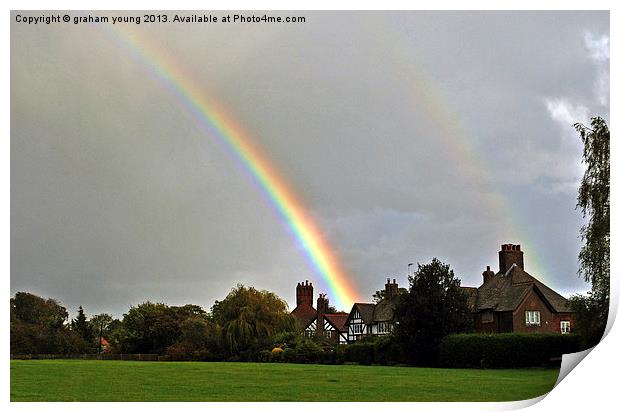 Rainbow Over Wingrave Print by graham young