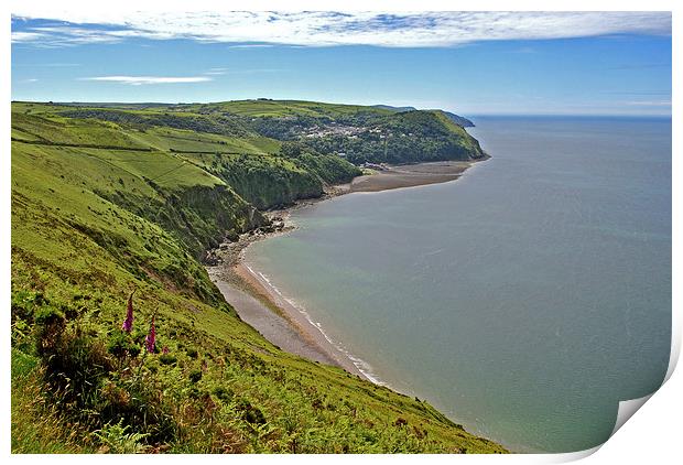 From Countisbury to Lynmouth  Print by graham young