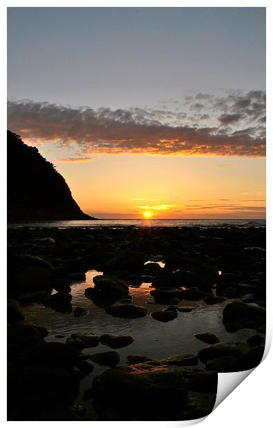 Rock Pool and Sunset  Print by graham young