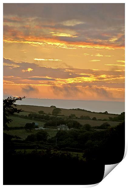 Exmoor Sunset  Print by graham young