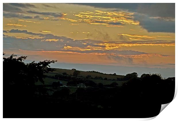  Exmoor Sunset Print by graham young