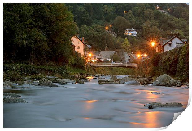 Lighting Up Time in Lynmouth  Print by graham young