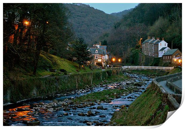 Lynmouth at Dusk Print by graham young