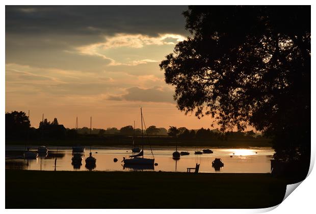 Sunset at Bosham Print by graham young