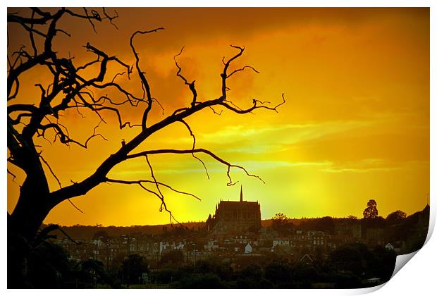 Sunset Over Arundel Cathedral Print by graham young