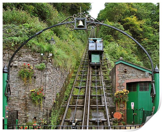The Lynton and Lynmouth Cliff Railway Print by graham young