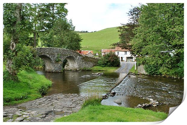 The Bridge at Malmsmead, Devon Print by graham young