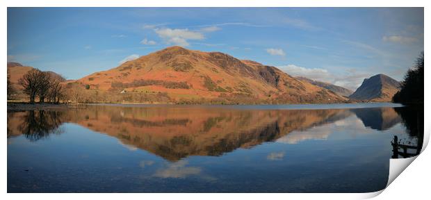 Buttermere Reflections panorama Print by graham young
