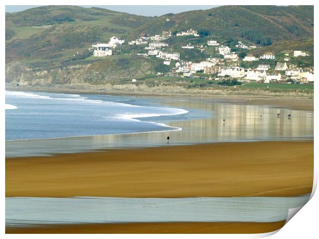 Woolacombe from Putsborough Print by graham young