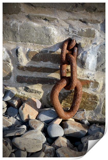 Old Mooring Chain Print by graham young
