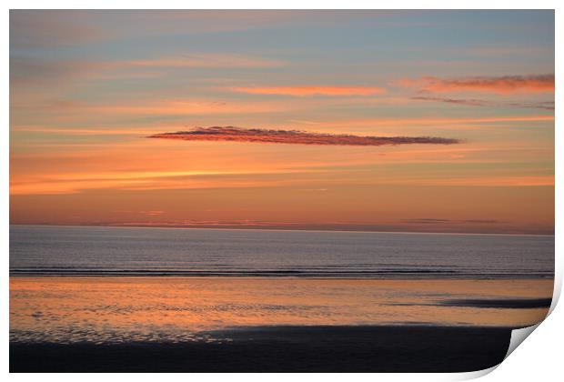 Majestic Sunset over Bristol Channel Print by graham young