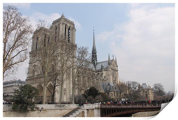 Notre Dame Print by neal frost