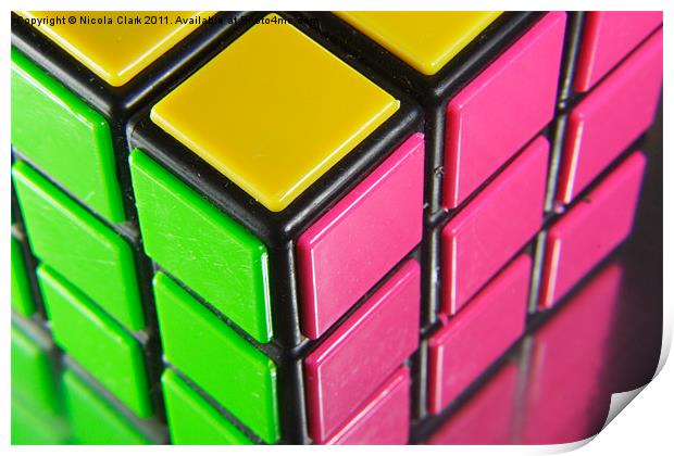 Games Cube Print by Nicola Clark