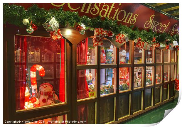 Sweet Shop Window Print by Nicola Clark