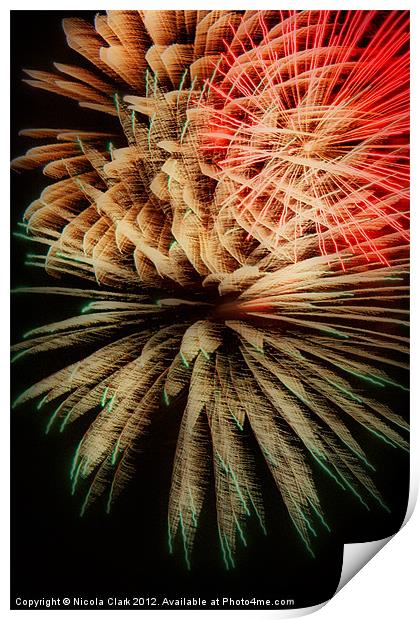 Fireworks Print by Nicola Clark