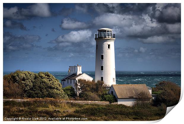 Portland Bill Lower Old Lighthouse Print by Nicola Clark