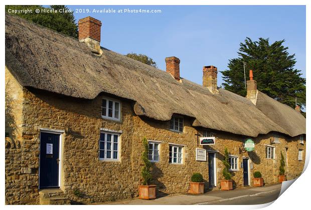 Thatched Cottages Print by Nicola Clark