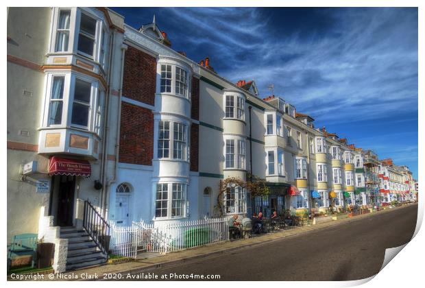 Seaside Hotels Print by Nicola Clark