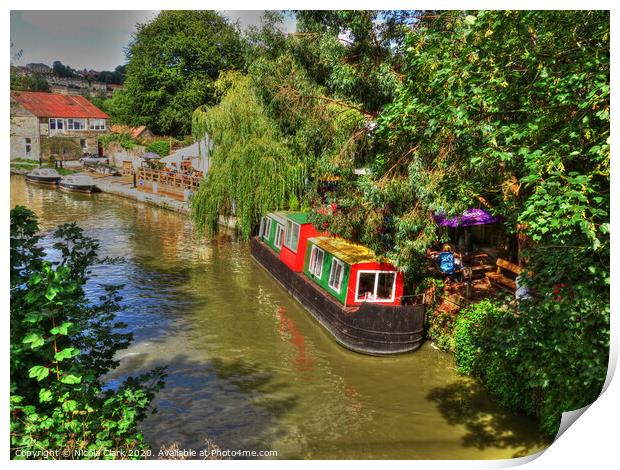 Summer Along The Canal Print by Nicola Clark