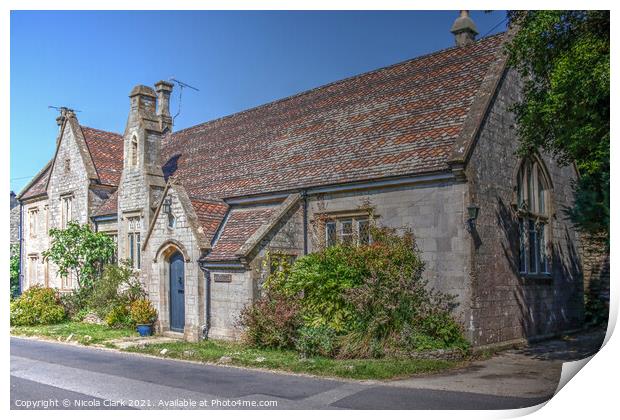 An Old Dorset School House Print by Nicola Clark