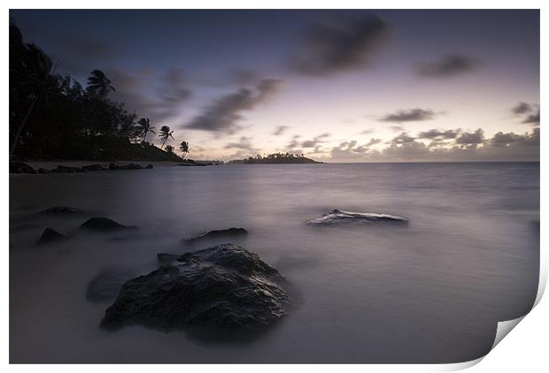 Pacific Dawn - Rarotonga Print by Michael Treloar
