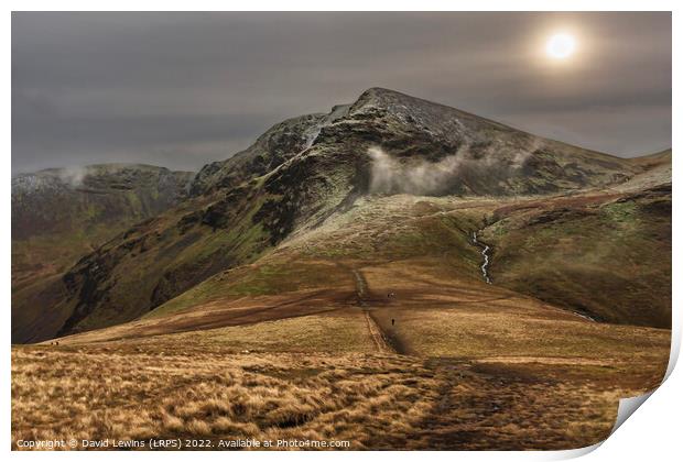Grisedale Pike and Hobcarton Crag Print by David Lewins (LRPS)